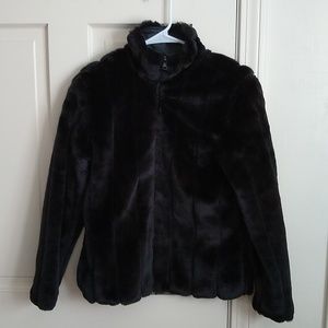 Reversible faux fur jacket